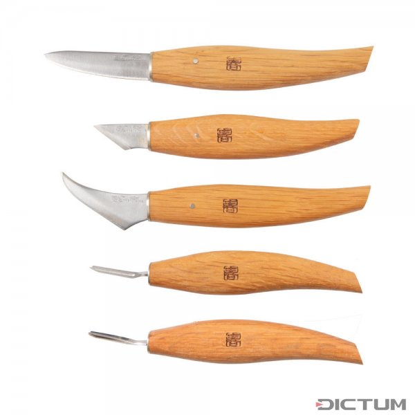 Set di coltelli da intaglio »Bird & Fish«, 5 pezzi