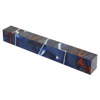 Acrylic Pen Blank, Blue/Red/White