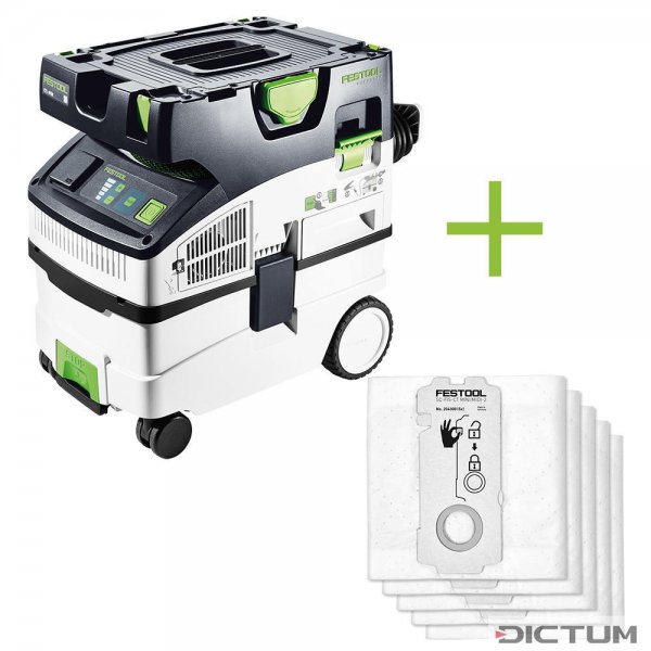 Festool Mobile Dust Extractor CTL MIDI I CLEANTEC + 5 SELFCLEAN Filter Bags