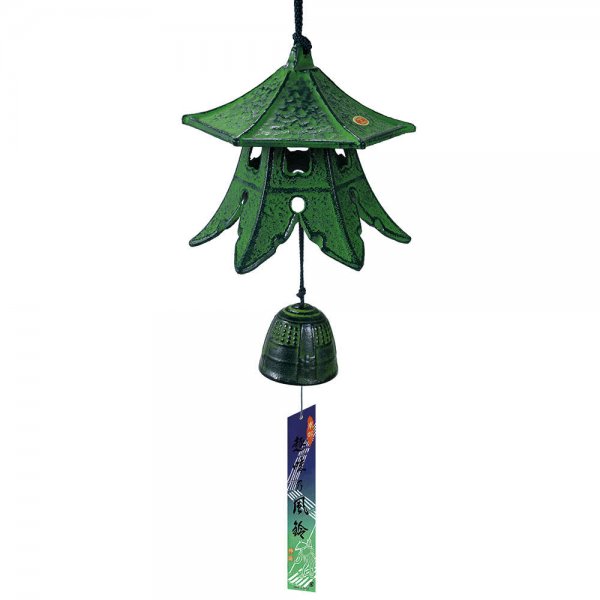 Dzwonek wietrzny Rokkaku Toro, zielony