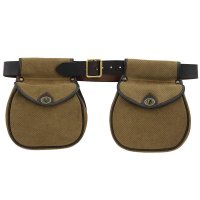 Bolsas para cartuchos Rey Bolsas para cartuchos Rey Pavón, cuero/lona, natural