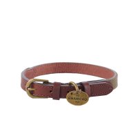 Le Chameau Dog Collar, Le Chameau Dog Collar, Leather/Canvas, Vert Chameau, Size S