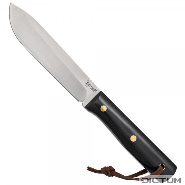 Nóż survivalowy MAIN „Classic”, drewno pakka, czarny