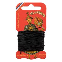 »Fil au Chinois« Waxed Linen Thread, Black, 15 m