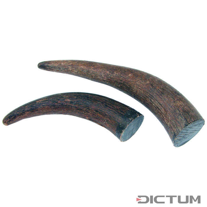 50 Stück Hornplatten Hornscheiben 75x25mm ~2 mm dunkles Büffelhorn Horn 