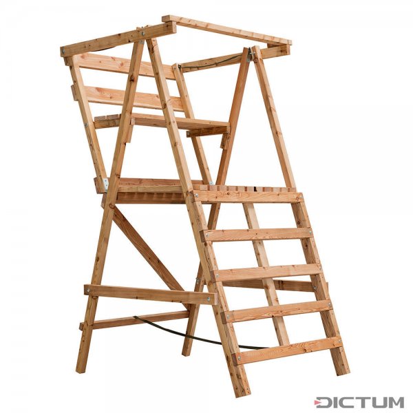 Folding Ladder for Drive Hunting, Larch Wood