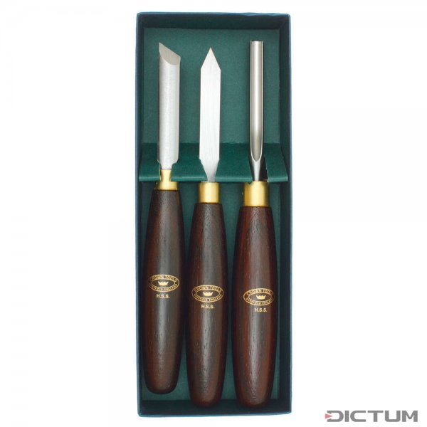 Crown Pen Turning Tools, Rosewood Handle, 3-Piece Set