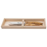 Couteaux de table et couteaux à viande Le Thiers, bois d'olivier
