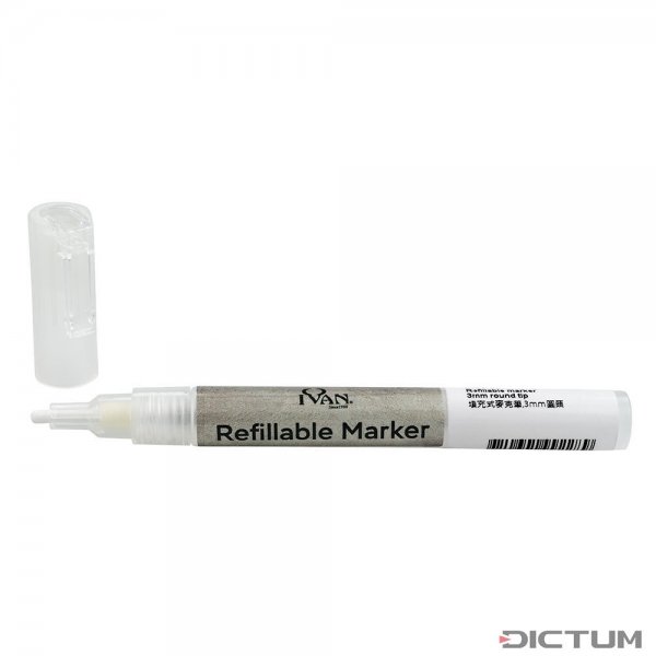 Marcador recargable Ivan, vacío, punta redonda 3 mm
