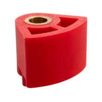Replacement clamping pad, Violin, Viola, red, without thread