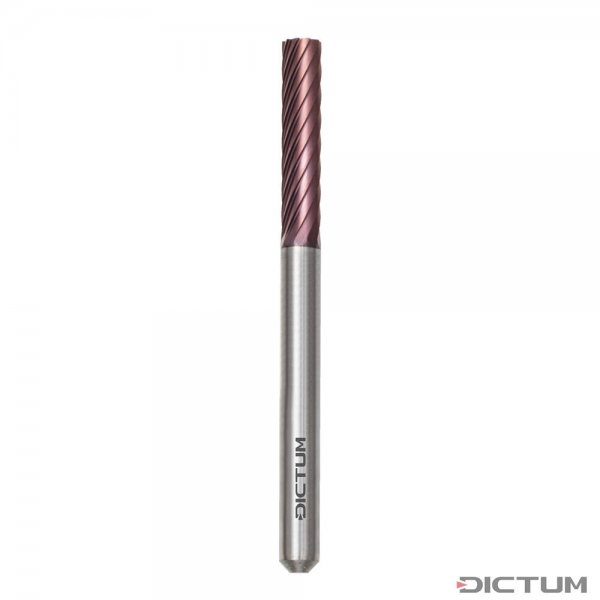 DICTUM TC TiAlN毛刺，柄部直径3毫米，圆柱体3×14毫米。