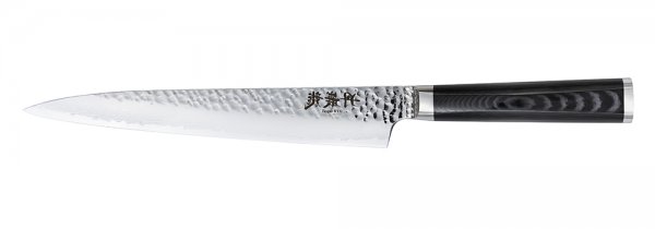 Couteau à viande et à poisson Tanganryu Hocho, Sujihiki, micarta de lin