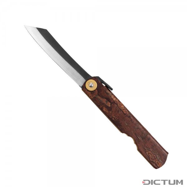 Cuchillo Higonokami »Kabazaiku«, corteza de cerezo, hoja forjada, pequeño