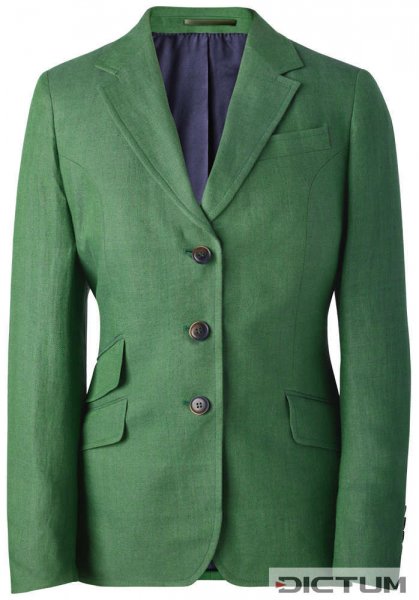 Blazer para mujer, lino irlandés, verde, talla 34