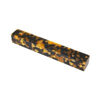 Carrelet pour stylos, en acrylique, ambre jaune/noir