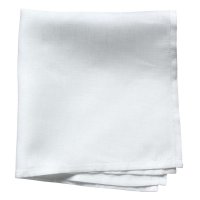 Handkerchief with Fine Handkerchief with Fine Hemstitch, Pure Linen, White