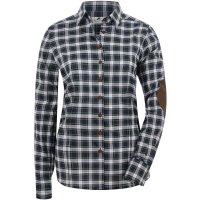 Ladies Blouse, Chequered, Ladies Blouse, Chequered, Blue/Green/White, with Patches, Size 44