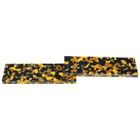 Plaquettes de manche acryliques, ambre jaune/noir