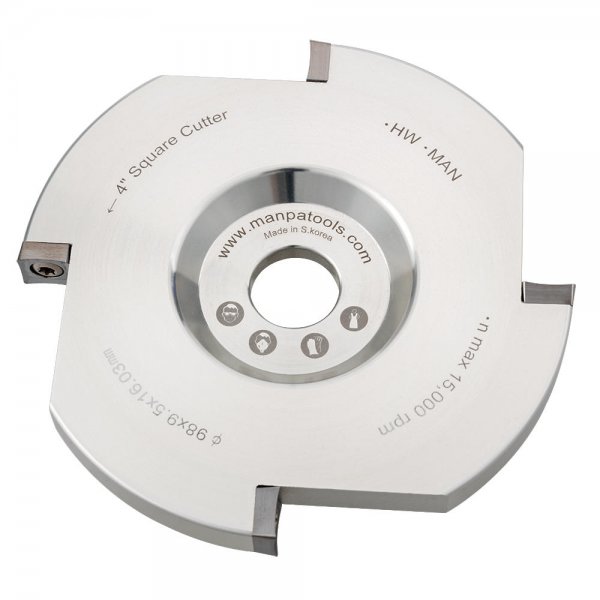 MANPA Milling Disc with Square Cutter, 4 Inch