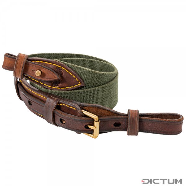 Els & Co. Rifle Sling »Graaff-Reinet«, Leather/Canvas, Olive, Size S