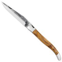 Laguiole Folding Knife with Forged Skin, Juniper