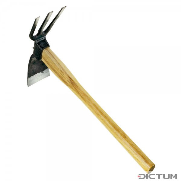 One-Handed Prong Hoe with Shovel