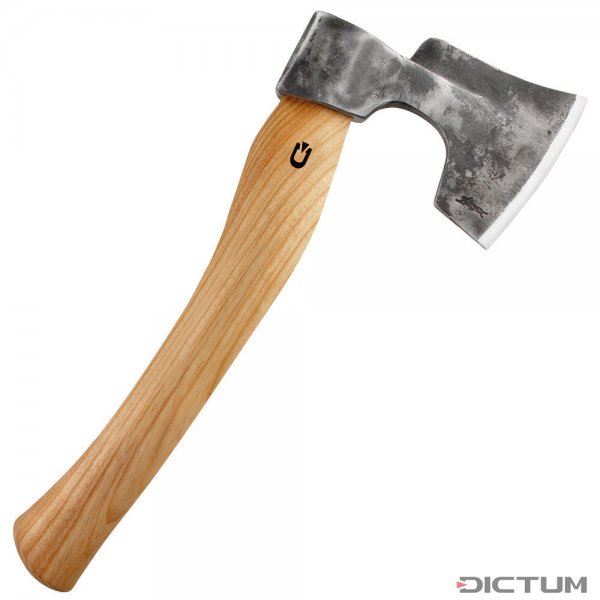 DICTUM Bearded Hand Hatchet with Cranked Handle, Right Bevel