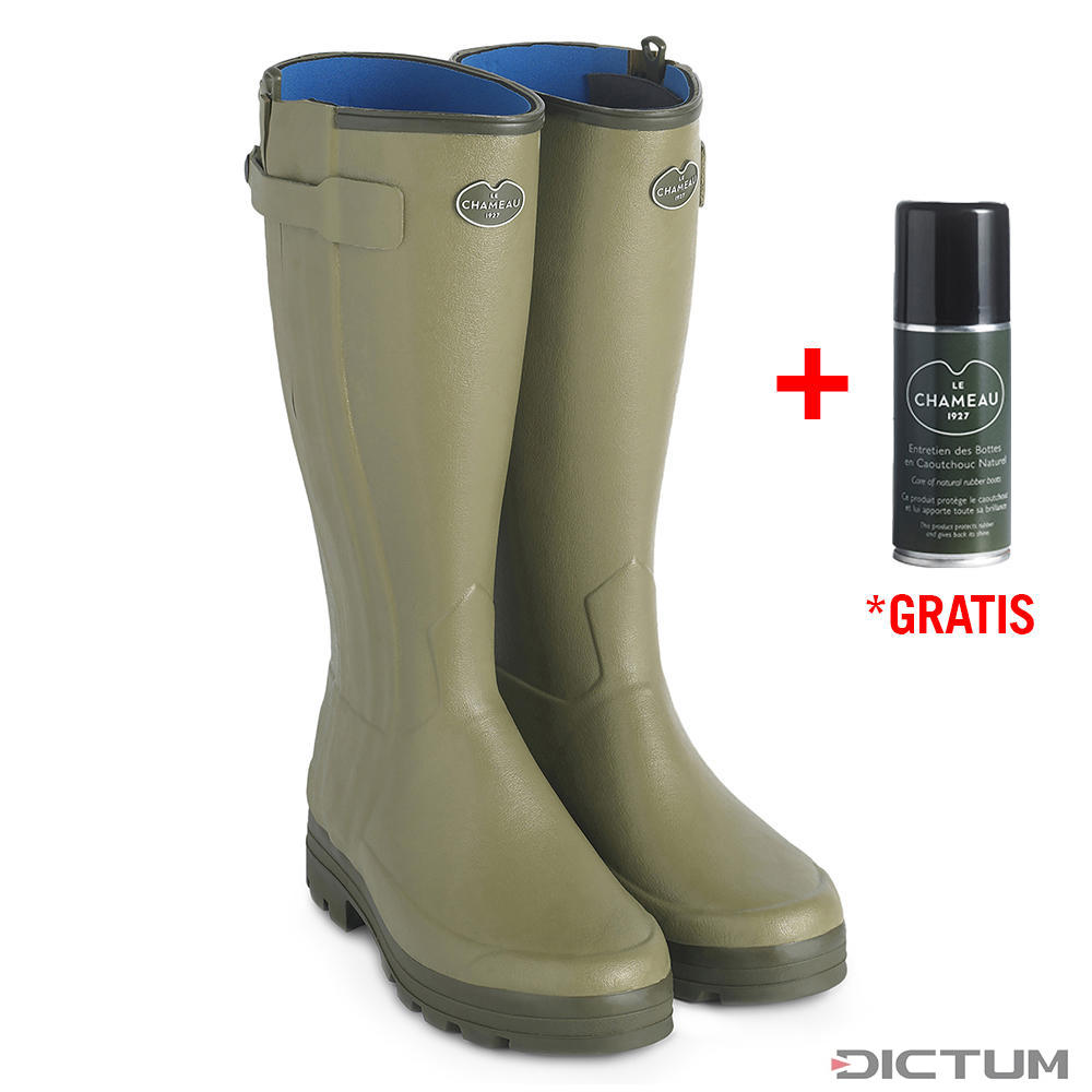 Le Chameau Chasseur Men s Rubber Boots Neoprene Lining Vert Vierzon Size 40 Dictum