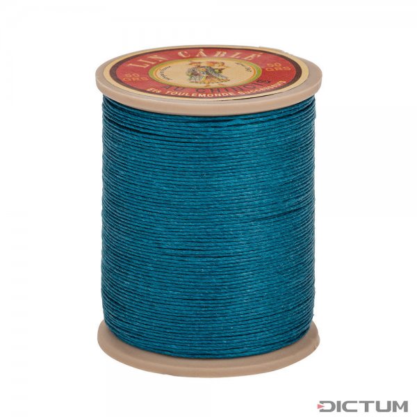 »Fil au Chinois« Waxed Linen Thread, Turquoise, 133 m