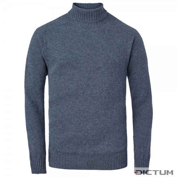 Pánský svetr s rolákem, modrý, velikost XL