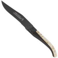 Cuchillo plegable Liner Laguiole, negro, cuerno de carnero