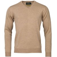 Laksen Herren V-Pullover Laksen Herren V-Pullover Sussex, sand, Größe M