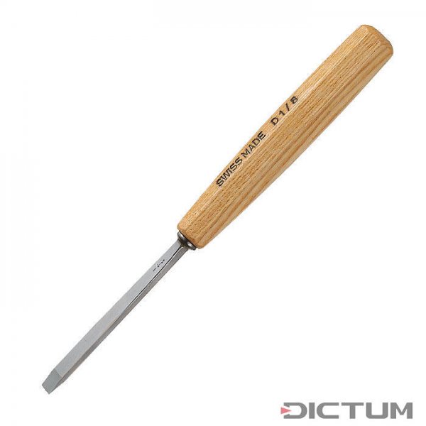 Pfeil Compact Carving Tool, Chisel, Straight, Double Bevel, Sweep 1S / 8 mm