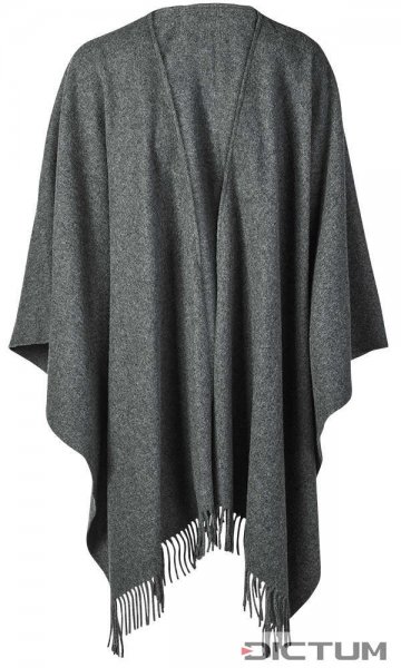 Poncho in cashmere, grigio