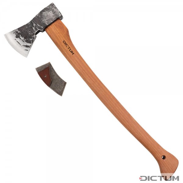DICTUM Felling Axe, with Felt Sheath