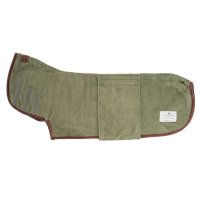Dog Drying Coat, Country Dog Drying Coat, Country Collection, Moss Green, Size L