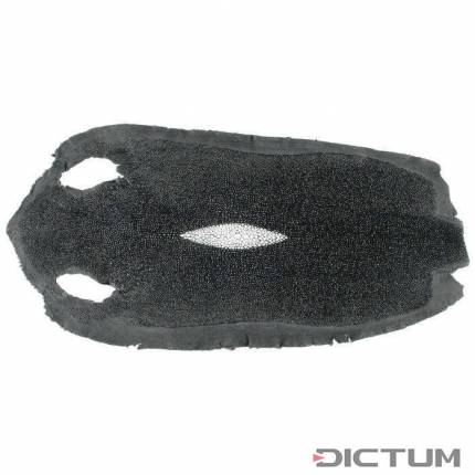 Skóra z płaszczki, fragment grzbietowy, kolor czarny, XL