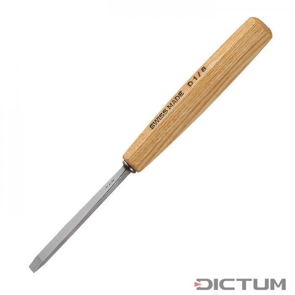 Pfeil Compact Carving Tool, Chisel, Straight, Double Bevel, Sweep 1 / 8 mm