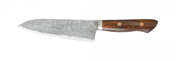Katsuhiro Hocho, manche en bois de fer du désert, Santoku, couteau polyvalent