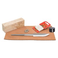 Kit di montaggio per coltello »Laurin«, acciaio al cromo, lunghezza lama 85 mm