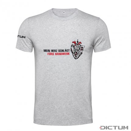 DICTUM T-Shirt »Heart«, Mottled Grey, XL