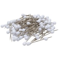 Fixing Pin, White Head, 100 Pieces