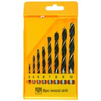 Wood Twist Drills, 8-Piece Set