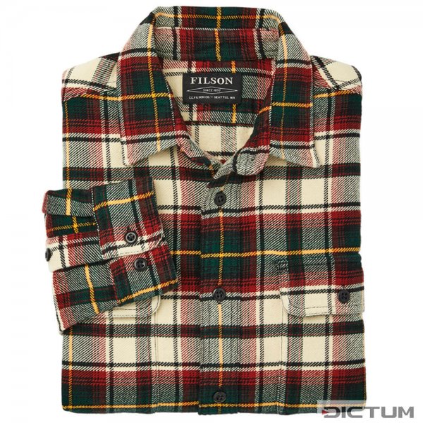 Filson Vintage Flannel Work Shirt, Sand/Ironwood, talla L