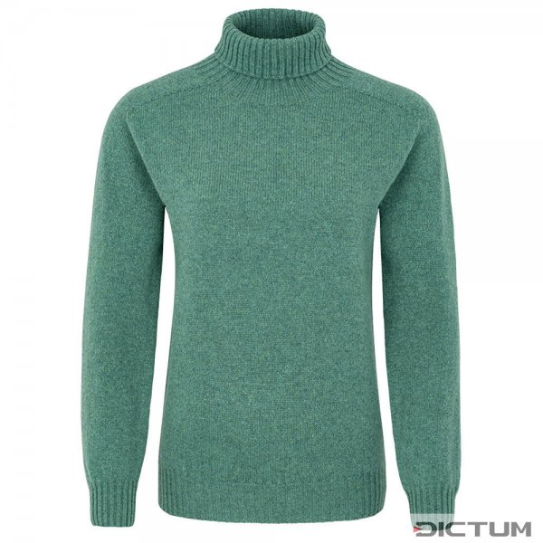 Ladies Turtleneck Sweater, Green, Size S