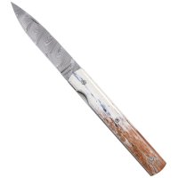 Le Francais Klappmesser Le Francais Klappmesser Damast, Giraffenknochen