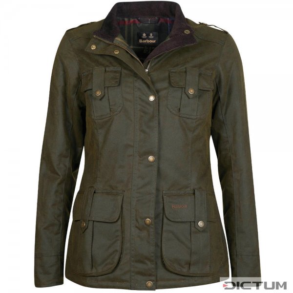 Veste cirée pour femme Barbour » Winter Defence «, vert olive, taille 42