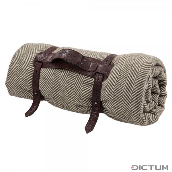 Sangles de transport pour couvertures, cuir de bovin, brun