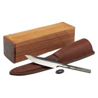 Kit d’assembl. de couteaux de sculpture, BS/K, bois prunier, incl. étui en cuir