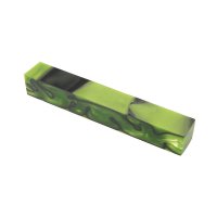 Acrylic Pen Blank, Acid Green/Black